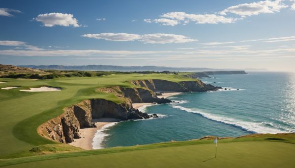Greens prestigieux et fairways face à l'océan